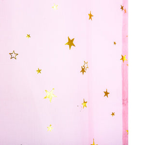Perdea transparentă pentru copii Atmosphera cu stele 140x250cm, roz