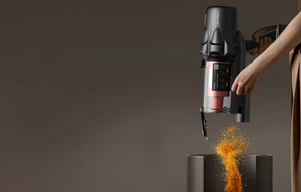 Aspirator vertical Deerma DEM-T30W, 240W, 23kPa, lampă optică, fără fir, negru