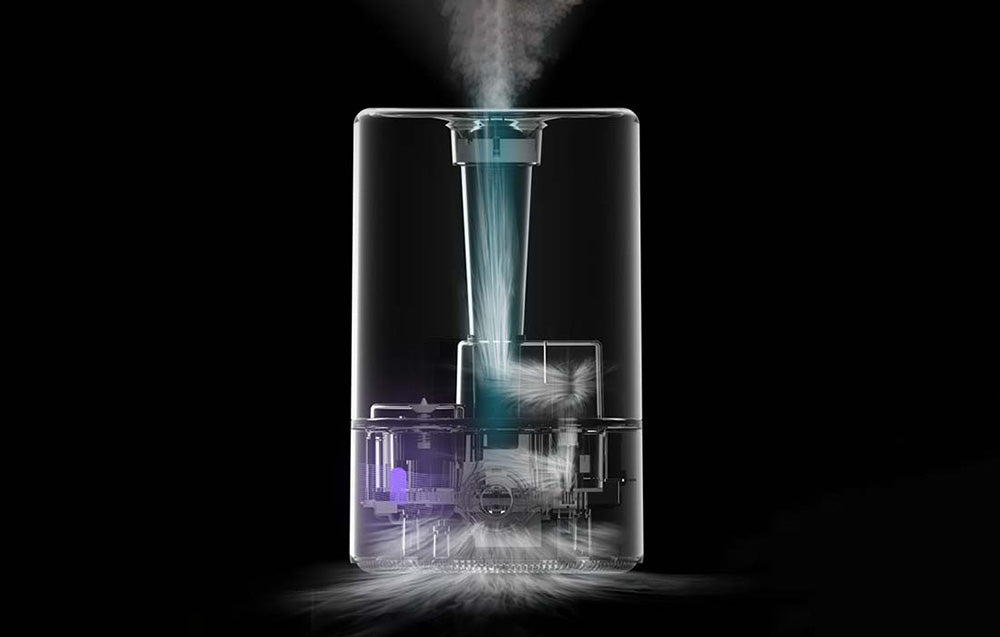 Umidificator de aer cu ultrasunete Deerma F628S, 25W, 5L, filtru UV, aromaterapie, alb