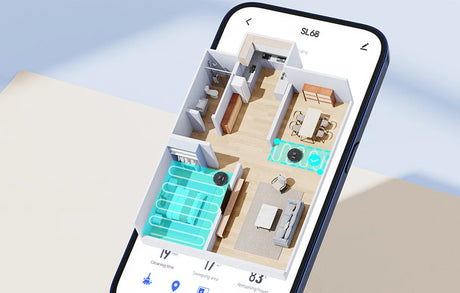 Aspirator robot Lubluelu SL68, 45W, Mop, Navigație LiDAR, 2600 mAh, Negru