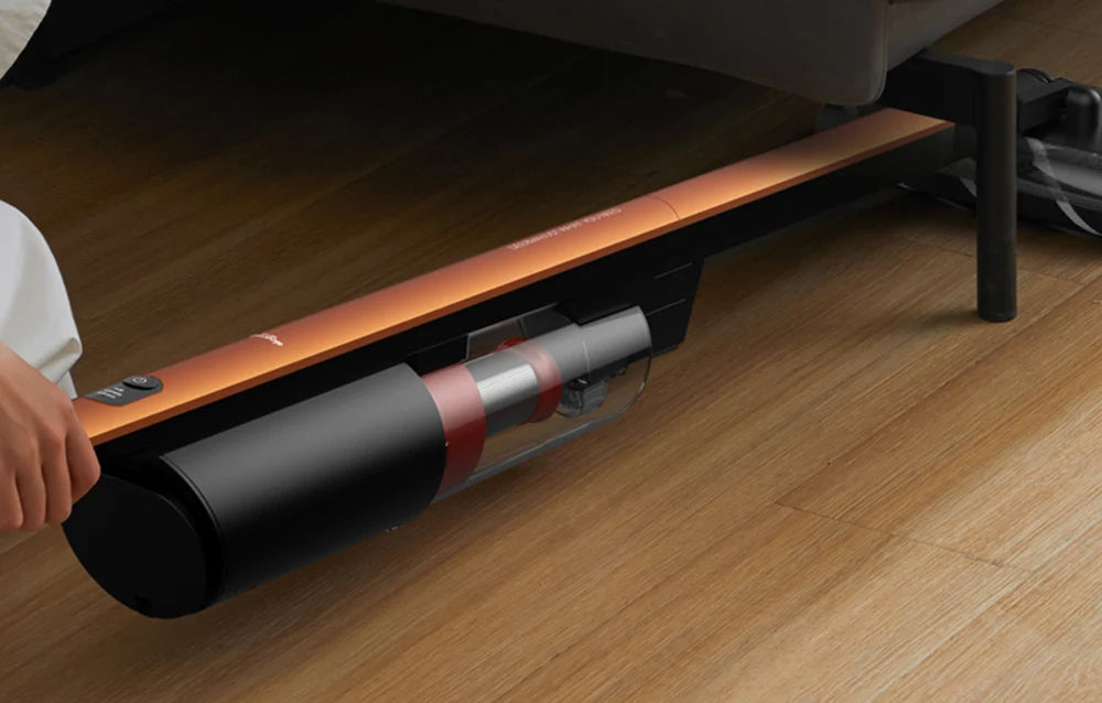 Aspirator vertical Deerma VC31, 180W, 15 kPa, recipient de praf 600 ml, auriu