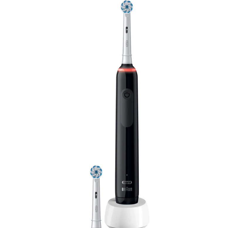 Periuță de dinți electrică Oral-B, Pro 3 3000 Sensitive Clean, alb-negru