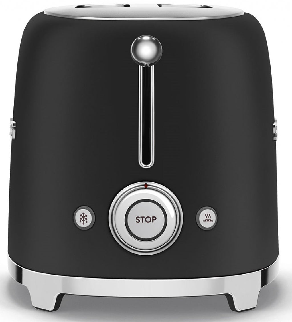 Prăjitor de pâine Smeg TSF01BLMEU, 950 W, 2 felii, Negru
