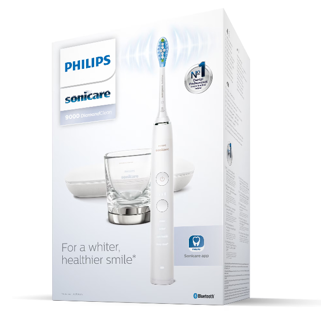 Periuță de dinți electrică Philips Sonicare DiamondClean HX9911/27, 62.000 oscilații/min, 4 moduri, 3 niveluri, Alb