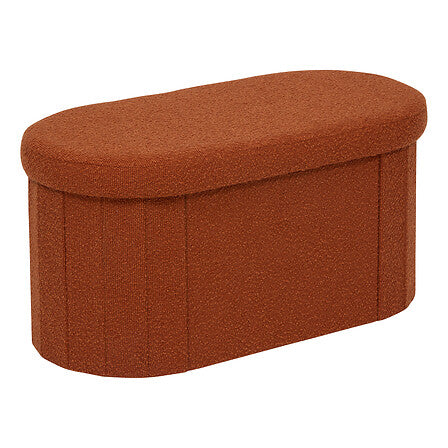 Сгъваем пуф atmosphera Fink, Букле, Амбър, 76 x 38 cm
