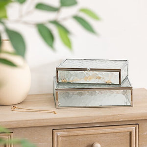 Set de cutii pentru depozitarea bijuteriilor Atmosphera Ania, 2 buc, sticlă