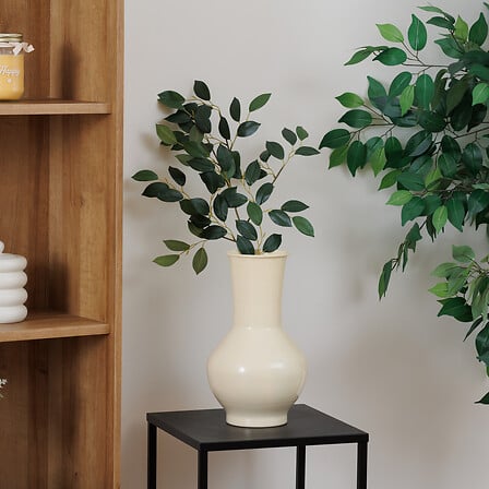 Vază Atmosphera Kian, Metal, 35 cm, Bej