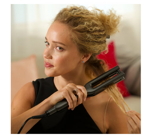 Placă de îndreptat părul REVLON One-Step Double Straight RVST2204E, 4 plăci ceramice, 10 setări de temperatură, afișaj LCD