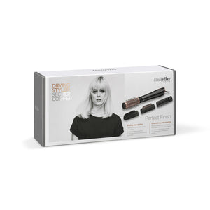 Aparat de coafat cu aer cald BaByliss AS126E, 1000W, cu 3 accesorii: perie termică de 38 mm + perie de netezire + perie de păr