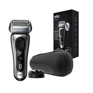 Aparat de ras electric Braun Series 8 8417S Wet&amp;Dry, AutoSense, cu lame oscilante, SensoFlex, negru