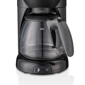 Espressor Braun CafeHouse Pure Aroma Plus KF560, 1100 W, Carafă din sticlă, Capacitate 1,25 l, 10 cești, Sistem de filtrare Pure Aqua cu filtru Brita, Negru