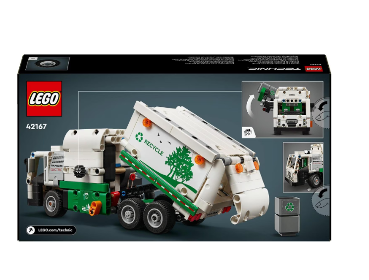 LEGO® Technic - Mack® LR Mașină de gunoi electrică 42167, 503 piese