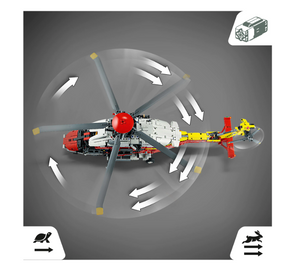 LEGO® Technic - Elicopter de salvare Airbus H175 42145, 2001 piese