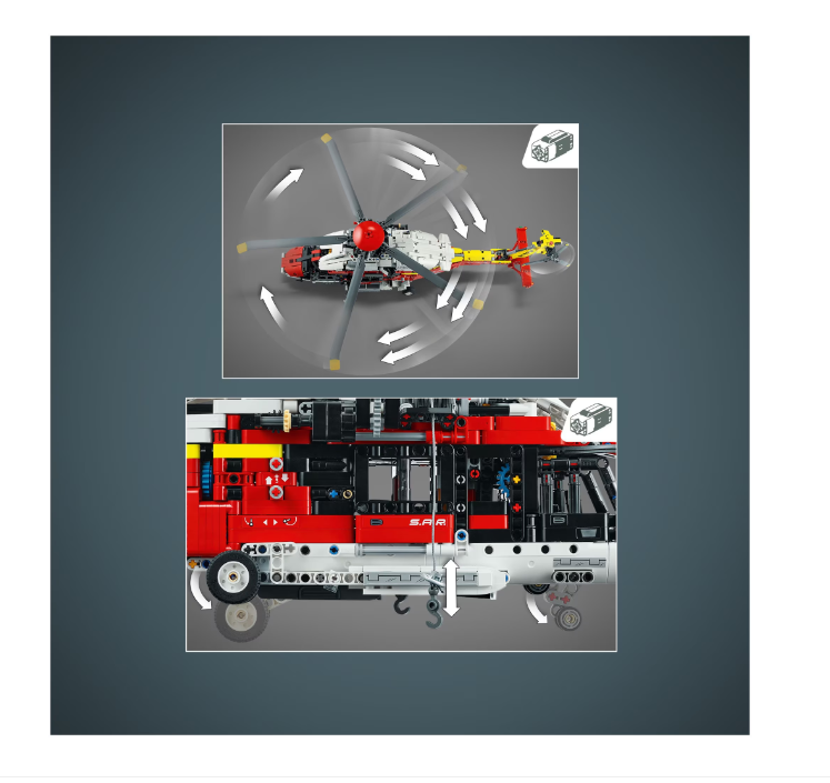 LEGO® Technic - Elicopter de salvare Airbus H175 42145, 2001 piese