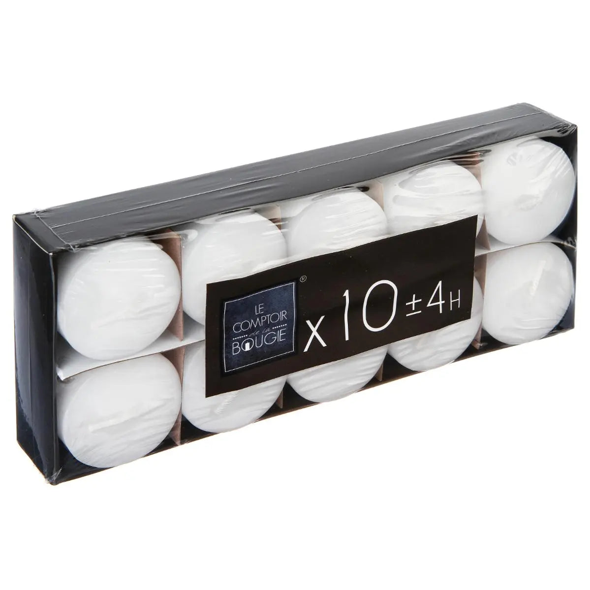 Set lumânări neparfumate Atmosphera Many, 10 lumânări votive, Diametru 3,8 cm, Alb