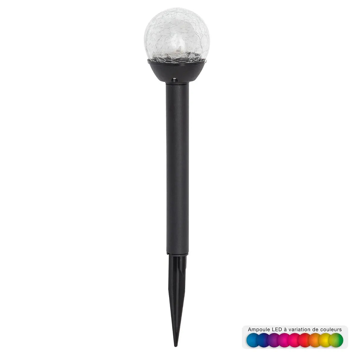 Lampă solară Atmosphera Carry, 32 cm, Neagră