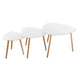 Холна маса atmosphera Mileo, Бял, 3 броя, 34/47/60 cm - Homesector