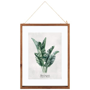 Tablou înrămat Atmosphera Elody, Imprimeu frunze 38x48 cm, Sticlă, Modele asortate