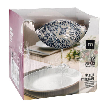 Set de masă LA MEDITERRANEA Faura, 12 piese, porțelan