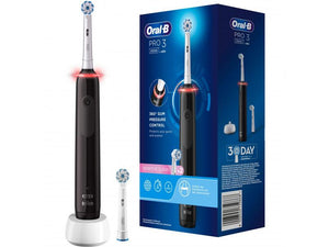 Periuță de dinți electrică Oral-B, Pro 3 3000 Sensitive Clean, alb-negru