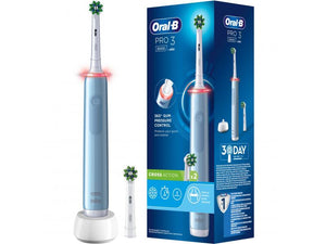 Periuță de dinți electrică Oral-B Pro 3 Cross Action 759752, Albastră 