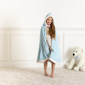 Pătură pentru copii cu glugă Atmosphere Princess, Albastră