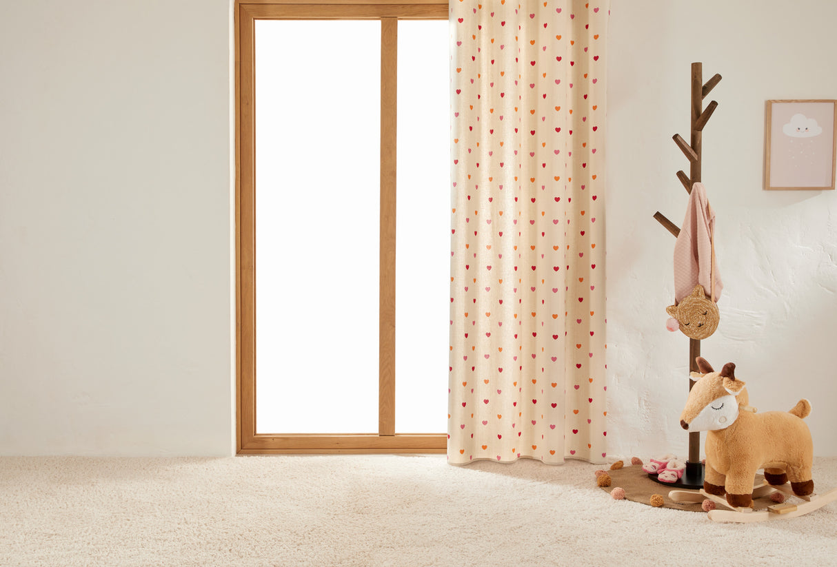 Perdea pentru copii Atmosphera Love, 140x260 cm, bej, bumbac
