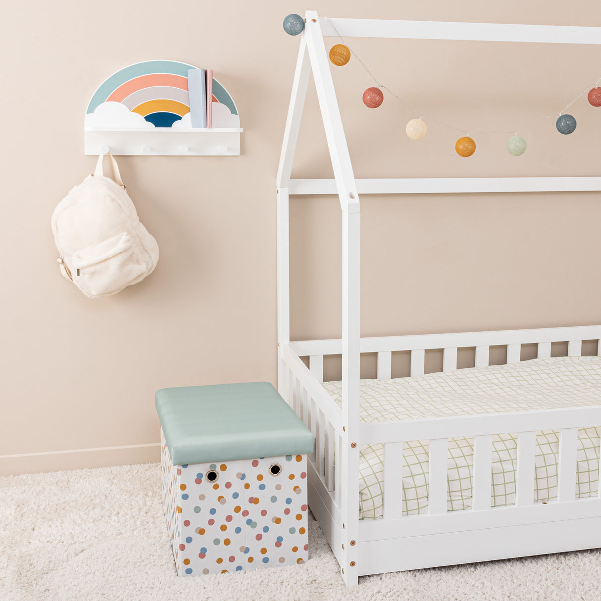 Cuier pentru copii cu raft Atmosphera Rainbow, MDF