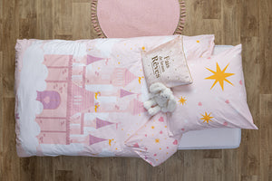 Lenjerie de pat reversibilă pentru copii Atmosphera Castle, 140x200 cm, bumbac