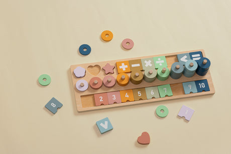 Puzzle matematic din lemn pentru copii, Atmosphera, pin