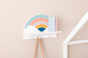 Cuier pentru copii cu raft Atmosphera Rainbow, MDF