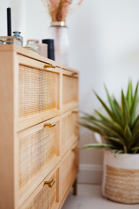 Set de coșuri pliabile Atmosphera Irvin, 4 buc, bumbac