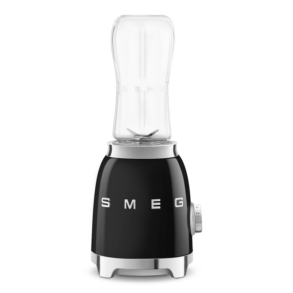 Blender SMEG BLF03BLEU, stil anii '50, 800 W, cană de 1,5 l, 4 viteze de putere, 6 funcții, negru