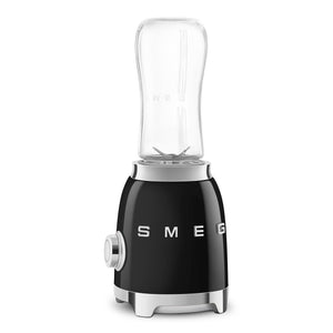 Blender SMEG BLF03BLEU, stil anii '50, 800 W, cană de 1,5 l, 4 viteze de putere, 6 funcții, negru