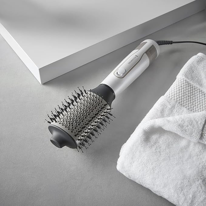 Remington AS8901 HYDRAluxe Styler, Aer cald, 1200 W, 3 niveluri de temperatură, 3 viteze, Alb