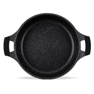 Cratiță Royalty Line BS36M cu capac de sticlă, 36 cm, 13 L, finisaj marmorat, inducție