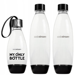 Kit pentru aparat de băuturi carbogazoase SodaStream, Terra Quick Connect, 3 sticle de CO2 incluse, negru