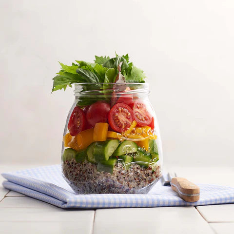 Borcan de sticlă cu capac LAV Tasty, 550 ml, 12 buc.