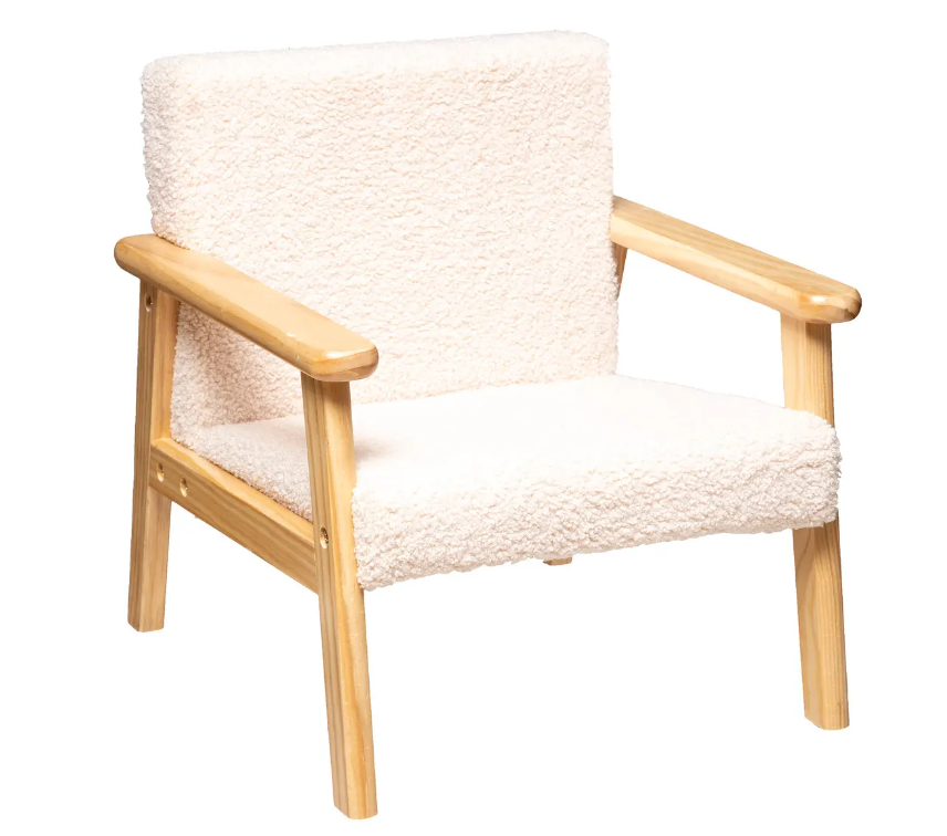 Scaun pentru copii Atmosphera Basile, Boucle, Alb