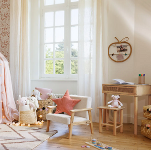 Scaun pentru copii Atmosphera Basile, Boucle, Alb