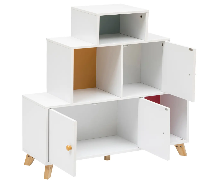 Dulap de depozitare pentru copii Atmosphere Circus, pin alb