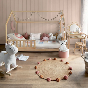 Pat pentru copii Montessori Atmosphere Bosco, 90x190 cm, MDF