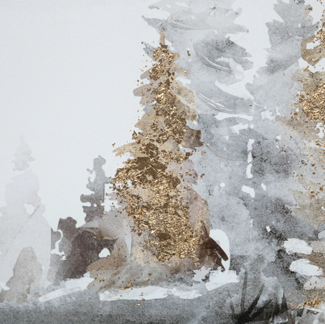 Pictură Atmosferă de iarnă, 78x78 cm