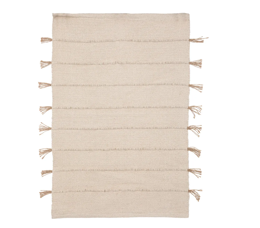 Covor Atmosphera Pompom, 60x90 cm, Bumbac, Diverse culori