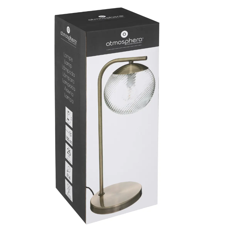 Lampă de noapte Atmosphera Night, Metal, 45 cm