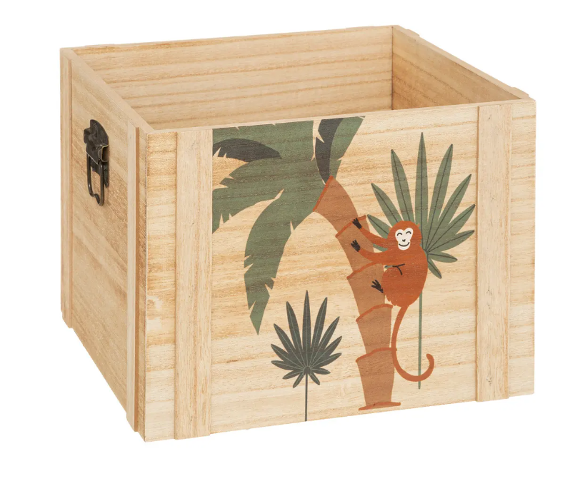 Set coșuri pentru copii Atmosphere Jungle, Lemn, 3 buc.