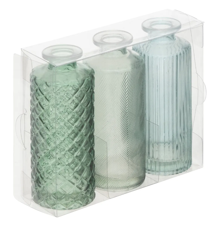 Set de vaze Atmosphere, Soliflore, Sticlă, 13,2 cm