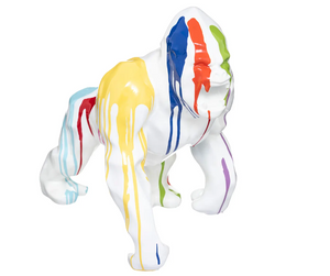 Statuie Atmosphera Gorilă, 40 cm, Rășină albă 