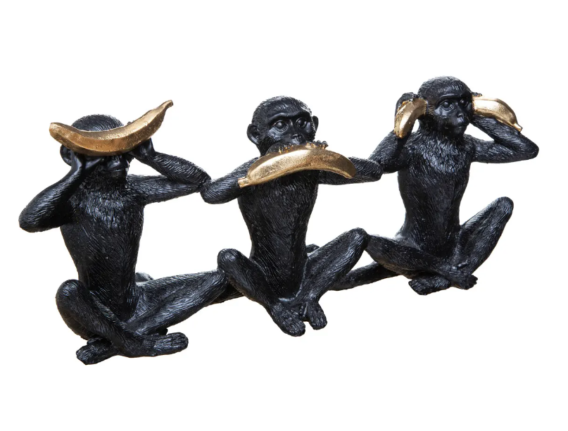 Statuie Maimuțe Atmosferică, 17 cm, Rășină