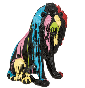 Statuie Atmosphera Lion, 60 cm, rășină neagră